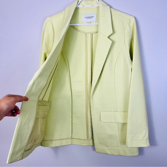 Liverpool Los Angeles Boyfriend Lemon Grass Blazer with Princes Dart women S - Picture 11 of 16